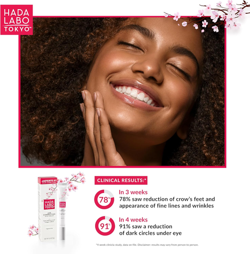 Hada Labo Tokyo Age Correcting Eye Cream, Ivory, Fragrance Free, 0.5 Ounce, 1802 - Picture 6 of 6