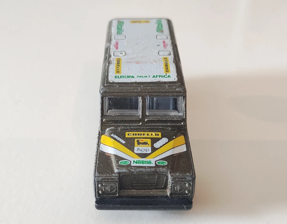 BURAGO Land Rover Raid VINTAGE 1:43 Agip Alitalia 4100 Modellino Car Anni 80 90 - Immagine 3 di 4