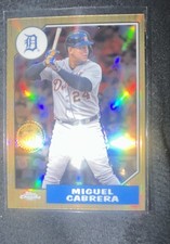 2022 Topps Chrome - 1987 Topps Baseball Miguel Cabrera #87BC-3 Gold Refractor 50