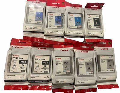 9 PK - Canon PFI-101 Ink Tank PFI-101C FPI-101B PFI-101PGY PFI-101MBK PFI-101BK