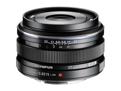 Olympus M.Zuiko Digital 17mm F1.8 Black for Micro Four Thirds System Camera, ...