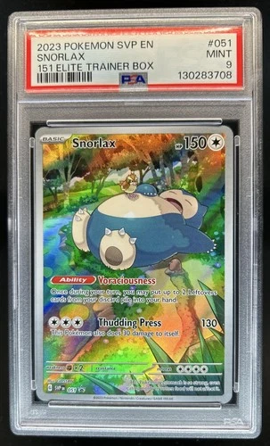 2023 Pokemon SV Black Star Promos Snorlax Full Art #051 PSA 9