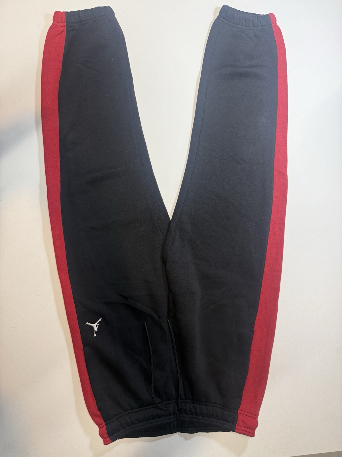 Nike Air Jordan Jogger Sweatpants Black Red Men’s Size S Fleece Athletic Pants