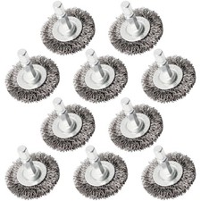 BrassCoated Wire Brush Set Wheel Cup End Brushes 1/4 Inch Hex Shank Tool