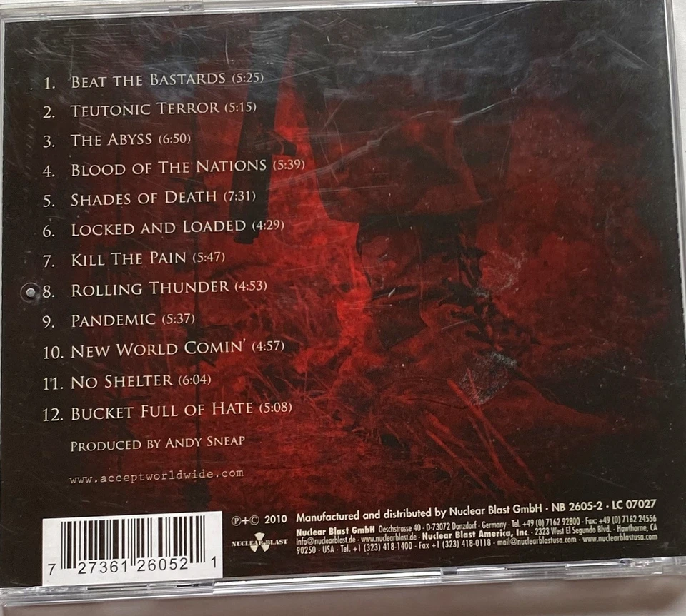 CD Accept - Blood Of The Nations    2010 - Bild 2 von 2