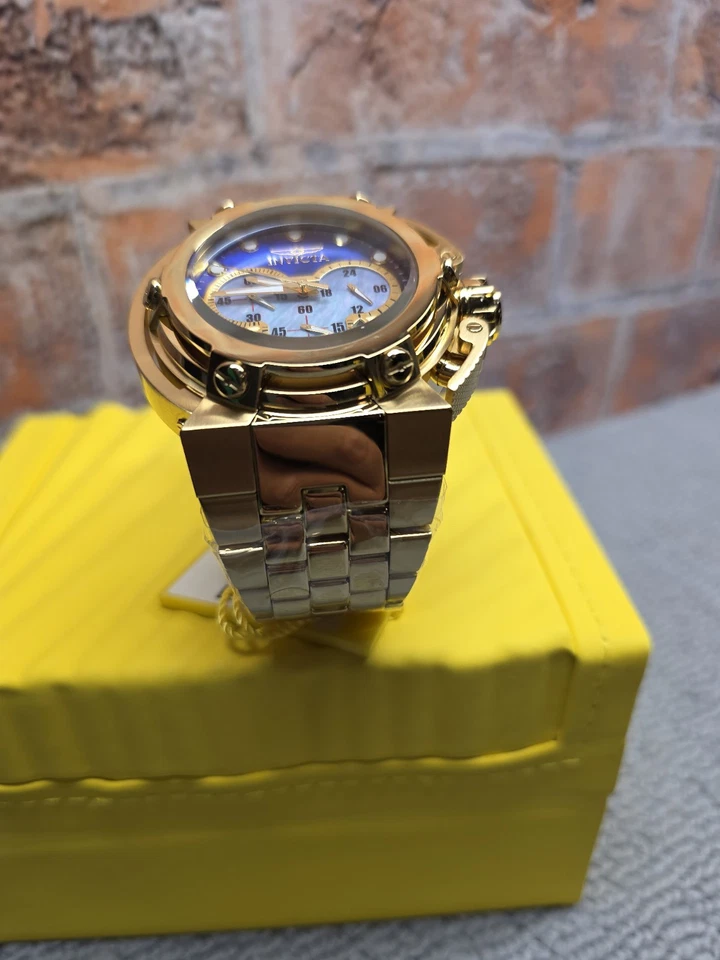 NUEVO Reloj Invicta Coalition Forces X-Wing 46MM nácar esfera azul dorado SS Foto 3 de 4