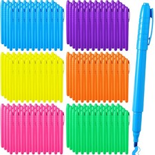 Seajan 300 Bulk Pack Highlighter Markers 1 Count Pack of 300 , Multi Colors