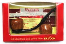 Falcon Hunter Pipe Set with Bent Stem and with different Hunter Bowls