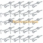 20 Sets Zinc Plated Steel Hook & Eye Door Cabin Latch Farm Barn Hook and Eye