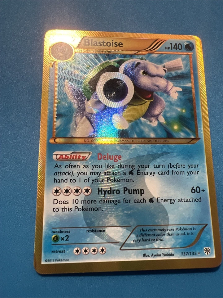 Pokemon Secret Rare Blastoise 137/135 Plasma Storm Shiny Lightly Played - Image 2 of 4