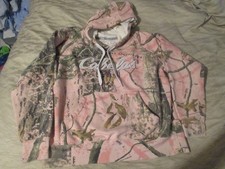 WOMEN'S SIZE LARGE CABELA'S PINK HOODED SWEATSHIRT