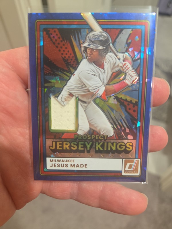 2026 Panini Donruss #PJK-JM Jesus Made Jersey Kings Blue Ice Brewers
