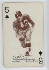 1963 Stancraft Playing Cards Green Back Charlie Conerly #5S n8a