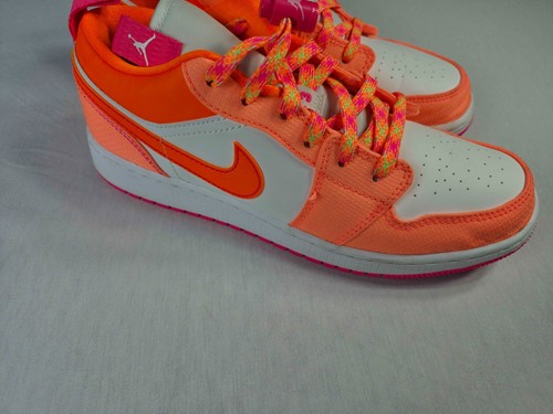 Nike Air Jordan 1 Low SE GS Orange Pink Weiß Jugend Mädchen Schuhe 6Y DJ0530-801 - Bild 5 von 10