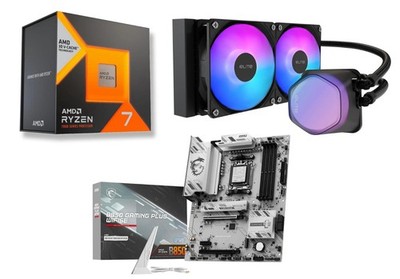 Ryzen 7 7700X3D CPU, MSI B850 Gaming Plus Wifi6E, Cooler Master Elite AIO (New)