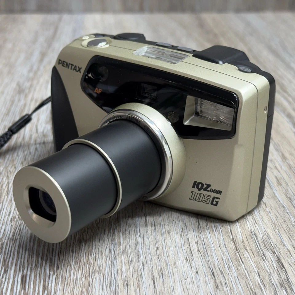 VTG PENTAX IQZoom 105G 35mm Film Camera w/ Panorama - Tested - Nice - SHIPS FAST - Image 3 of 4