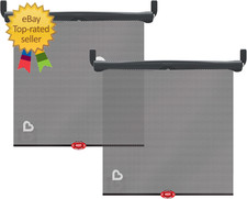 Brica Sun Safety Car Window Shade with Heat Alert Helps Block UVA/UVB