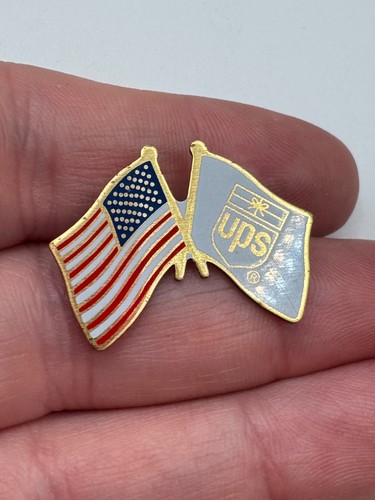 UPS United States Friendship Flag Lapel Pin United Parcel Service American