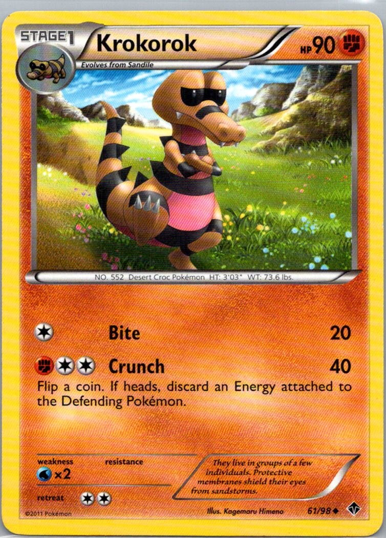Pokemon TCG Krokorok 61/98 Emerging Powers NM