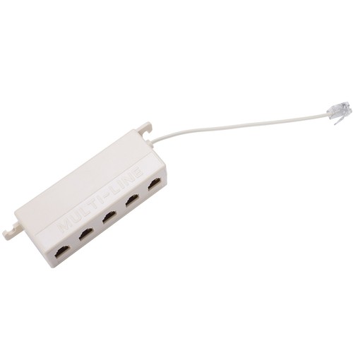 Beige RJ11 6P4C mâle vers 5 ports 6P2C femelle ligne téléphonique splitt2046 - Photo 2/8