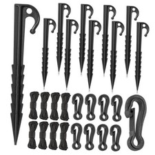 24 Pcs Inflatable Stakes Set Heavy Duty Yard Hooks Ropes for Tent
