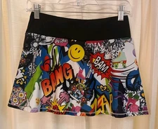 Queen of the Court 90's/Cartoon Print Performance Tennis/Pickle Ball Skort Sz XS