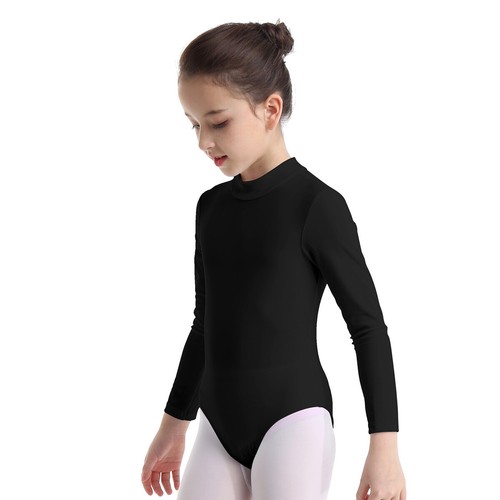 Kids Girls Leotard Workout Jumpsuit Class Bodysuit Performance Rompers Stage - Picture 10 of 36
