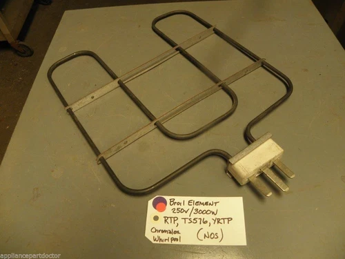 NOS Chromalox Whirlpool Broil Element RTP TS576 YRTP 250v/3000w