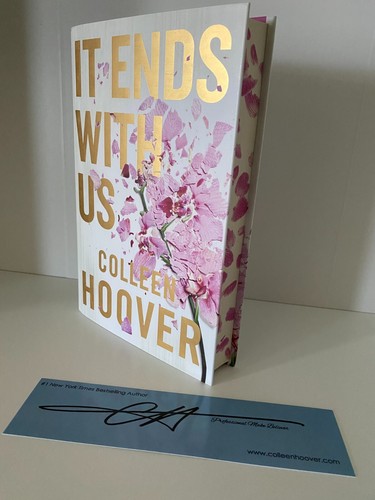 SIGNED It Ends With Us Colleen Hoover Waterstones Exclusive Stenciled Edges book