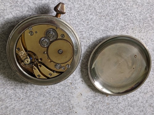 VINTAGE GOLIATH POCKET WATCH CAR CLOCK- WILSON SHARP EDINBURGH - NEEDS WORK - Picture 10 of 10
