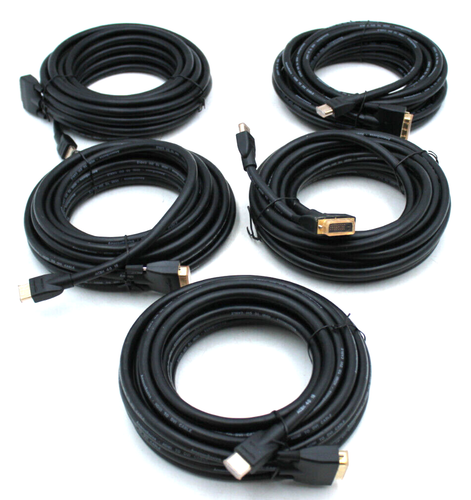 10 piezas 25' ea. Cables Adaptadores DVI a HDMI Chapados en Oro TV Audio Calidad Pro - Imagen 3 de 7