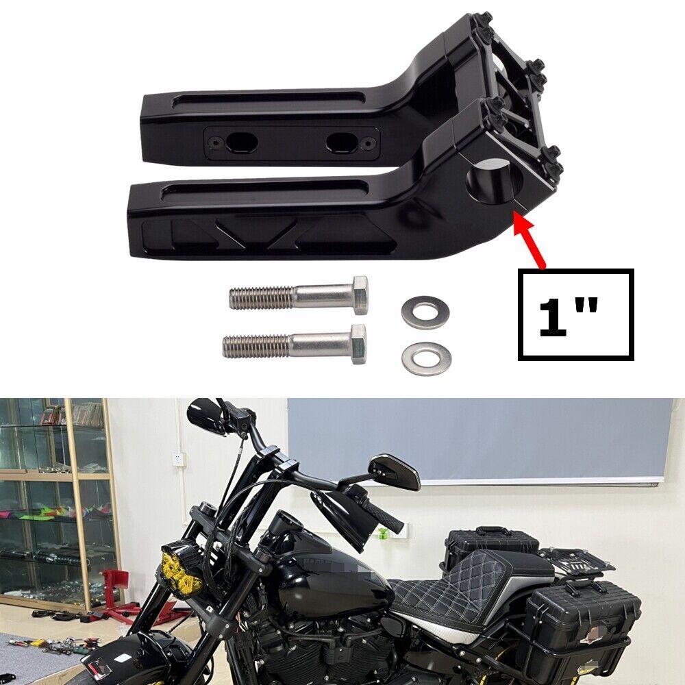 1" Handlebar Riser Kit for Harley Dyna Softail Low Rider S ST Fat Bob FXFB FXFBS