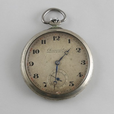 Montre De Poche Suisse Ancienne En Argent - Chronomètre Mécanique à Remontage Manuel