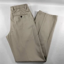 Dockers D2 Straight Fit Flat Front Beige Khaki Pants Mens Size 32x34