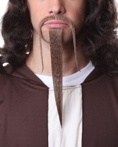 Human Hair Fu Manchu Chinese Japanese Kung Fu Man Chu Costume Mustache Beard Ebay