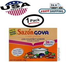 (1 Pack) Goya Sazon con Culantro y Achiote - 36 sobres/Packets 6.33 oz. - New