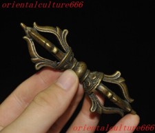 3.6"Buddhism temple bronze Dagger equipment  Dorje Vajra phurpa faqi dagger
