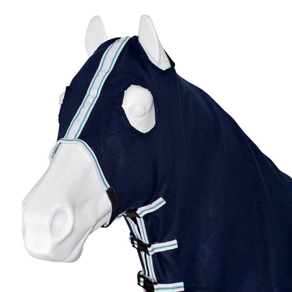Horse Hood Neck Rug Showcraft Polar Fleece Blue Good Quality eBay