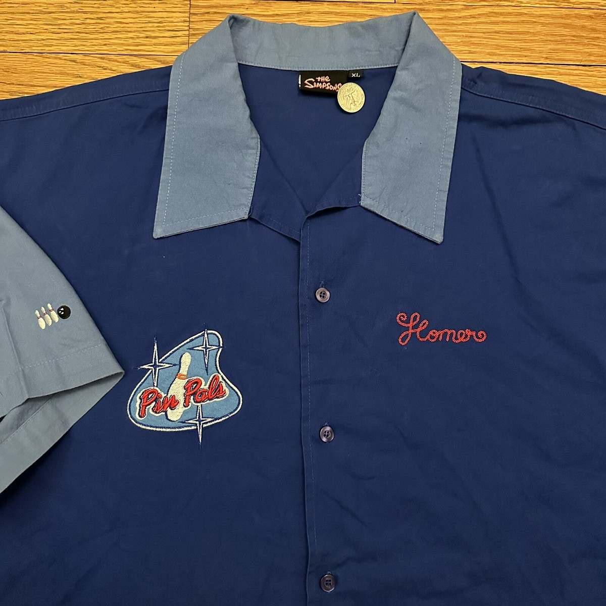 【レア】2002年Simpsons シンプソンズ ボウリングシャツ L〜XL レア】2002年Simpsons シンプソンズ ボウリングシャツ L〜XL