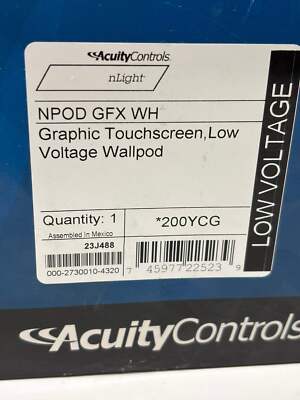 AcuityControls (NPOD GFX WH) Advanced Wall-Mount Touchscreen Control Panel