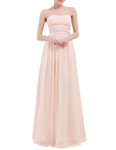 Women Strapless Dress Formal Wedding Cocktail Evening Prom Gown Party Bridesmaid - Picture 36 of 90