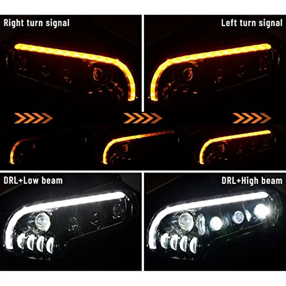 LED Headlight H/L Beam Blinking Turn Signal for Honda GoldWing GL1800 2001-2017 - Image 2 of 4