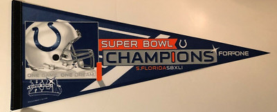 INDIANAPOLIS COLTS NFL FOOTBALL 2007 SUPER BOWL CHAMPS PENNANT NEW/MINT