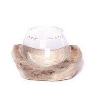 Runde Vase Auf Holz Stamm | Windlicht, Glas Vase, Teelichthalter