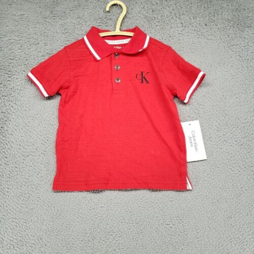CALVIN KLEIN Boys POLO SHIRT ONLY 24 MONTHS Red NWT - Picture 6 of 18