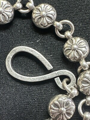 アクセサリー Chrome Hearts / #1 Floral Ball Chain Chrome Hearts Silver Cross Ball & Fleur Necklace - SRM