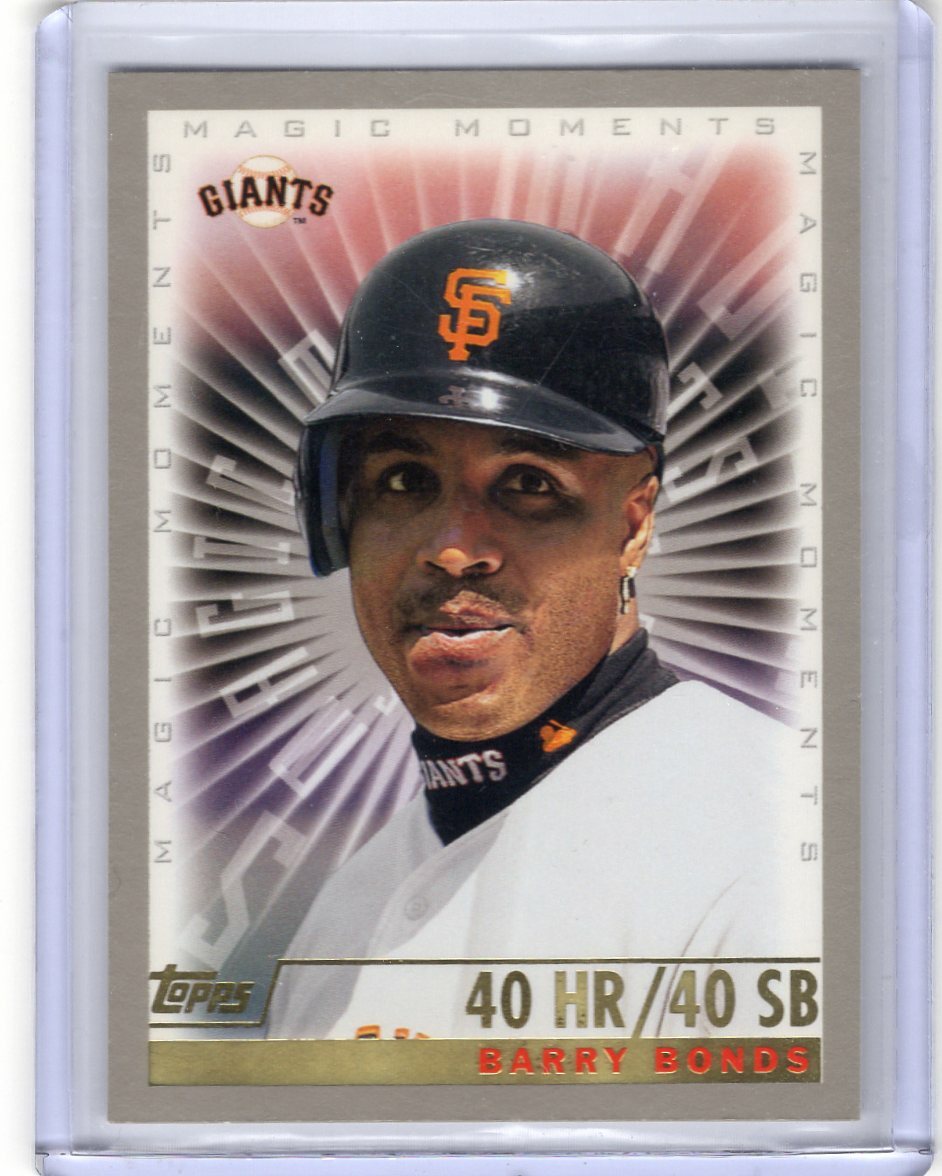 BARRY BONDS 2000 Topps MAGIC MOMENTS #476 - 40 HR & 40 SB | eBay