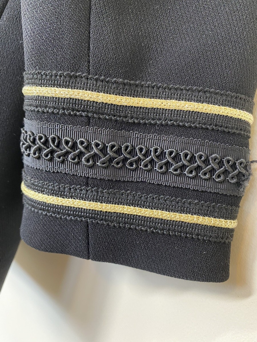 Veste Blazer Noir Et Or Style Militaire Zara TRF Taille S NEUVE Avec étiquette
