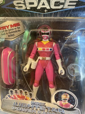 Vintage 1997 Sabans Power Rangers In Space Pink Light Star Power