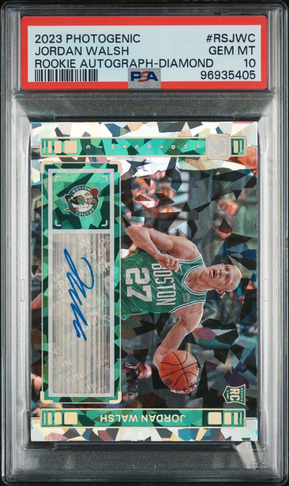 PSA 10 - JORDAN WALSH #/75 Auto - 2023 Photogenic Rookie Autograph RC - DIAMOND